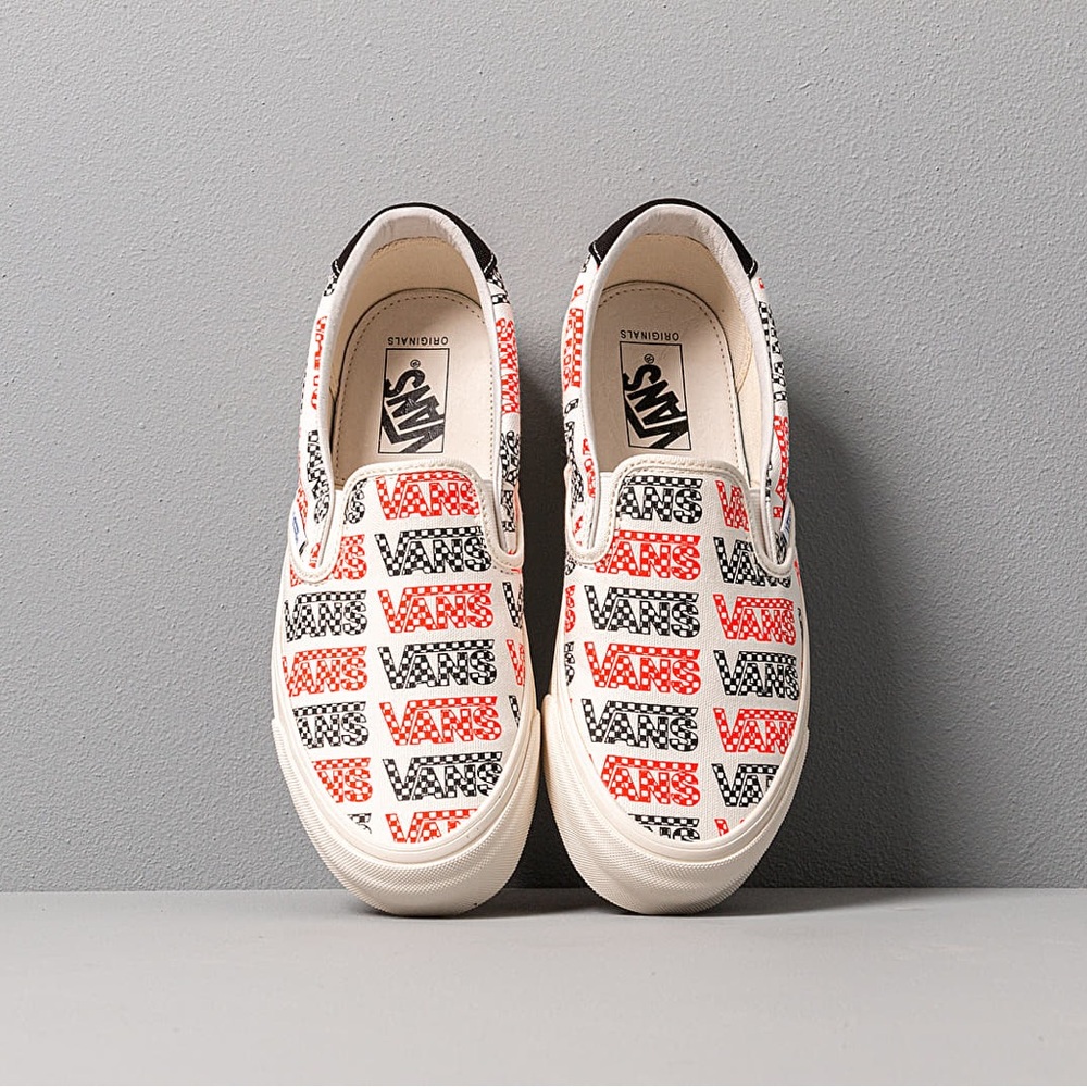Vans Vault Og Slip-Lx Racing Red/Logo Checkerboard